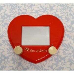 Red Heart Shaped Etch A Sketch. Special Limited Edition Fun Childhood toys retro